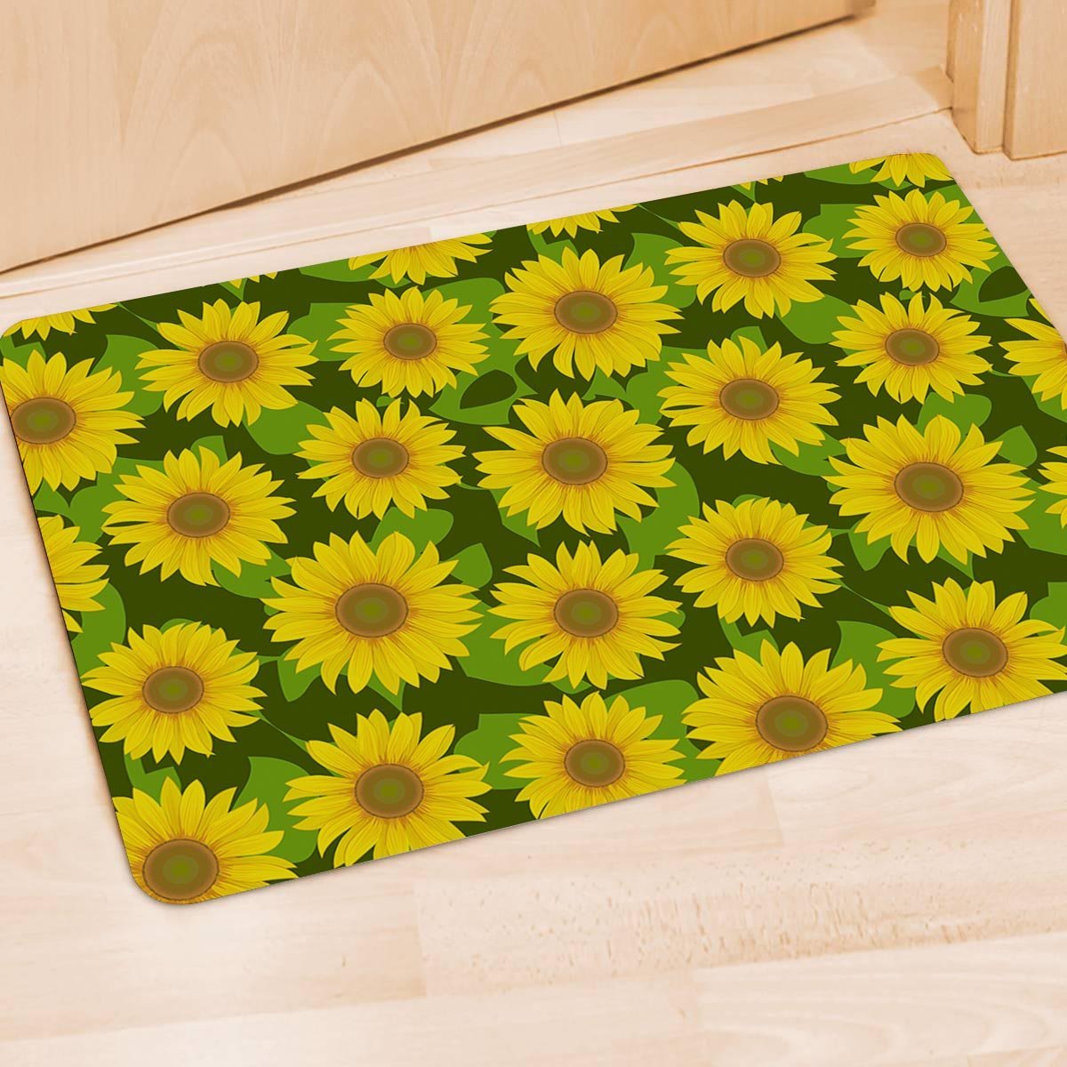 Sunflower Flower Print Door Mat-grizzshop