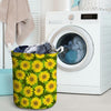 Sunflower Flower Print Laundry Basket-grizzshop