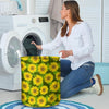 Sunflower Flower Print Laundry Basket-grizzshop