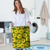 Sunflower Flower Print Laundry Basket-grizzshop