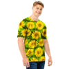 Sunflower Flower Print Men T Shirt-grizzshop