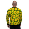 Sunflower Flower Print Men's Bomber Jacket-grizzshop