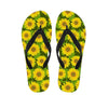 Sunflower Flower Print Men's Flip Flops-grizzshop