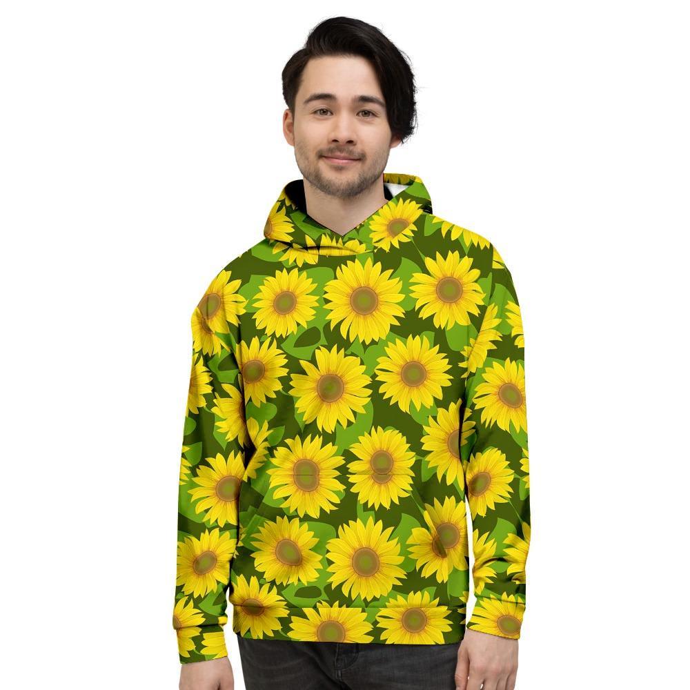 Sunflower Flower Print Men's Hoodie-grizzshop