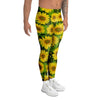 Sunflower Flower Print Men's Leggings-grizzshop