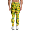 Sunflower Flower Print Men's Leggings-grizzshop