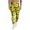 Sunflower Flower Print Men's Leggings-grizzshop