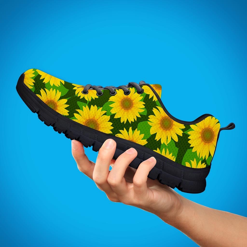 Sunflower Flower Print Men's Sneakers-grizzshop