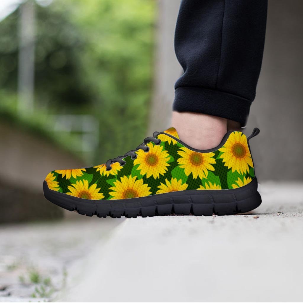 Sunflower Flower Print Men's Sneakers-grizzshop