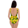 Sunflower Flower Print One Piece Swimsuite-grizzshop