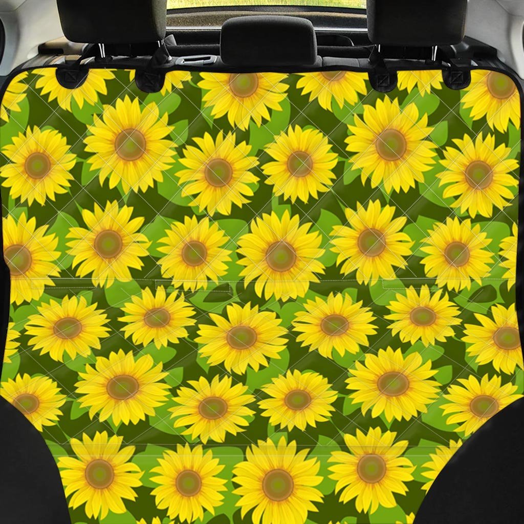 Sunflower Flower Print Pet Car Seat Cover-grizzshop