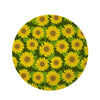 Sunflower Flower Print Round Rug-grizzshop