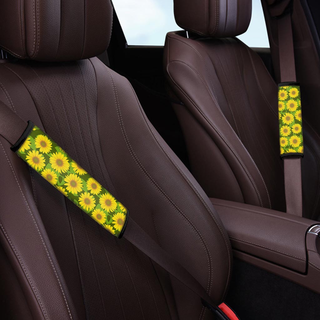 Sunflower Flower Print Seat Belt Cover-grizzshop