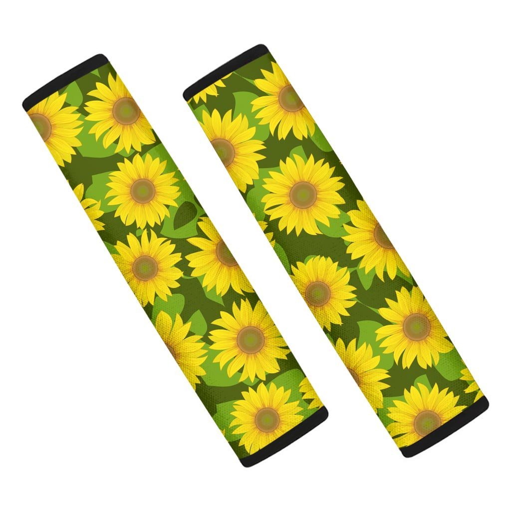 Sunflower Flower Print Seat Belt Cover-grizzshop