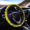 Sunflower Flower Print Steering Wheel Cover-grizzshop