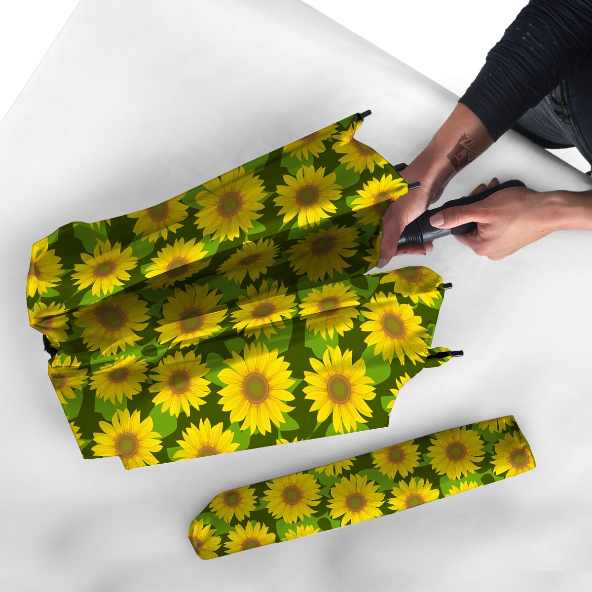 Sunflower Flower Print Umbrella-grizzshop