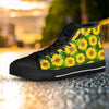 Sunflower Flower Print Women's High Top Shoes-grizzshop