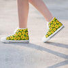 Sunflower Flower Print Women's High Top Shoes-grizzshop