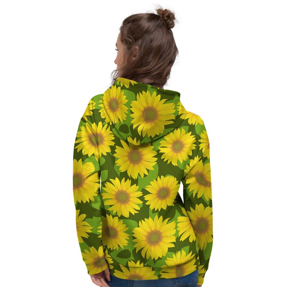 Sunflower Flower Print Women's Hoodie-grizzshop