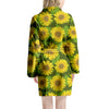 Sunflower Flower Print Women's Robe-grizzshop