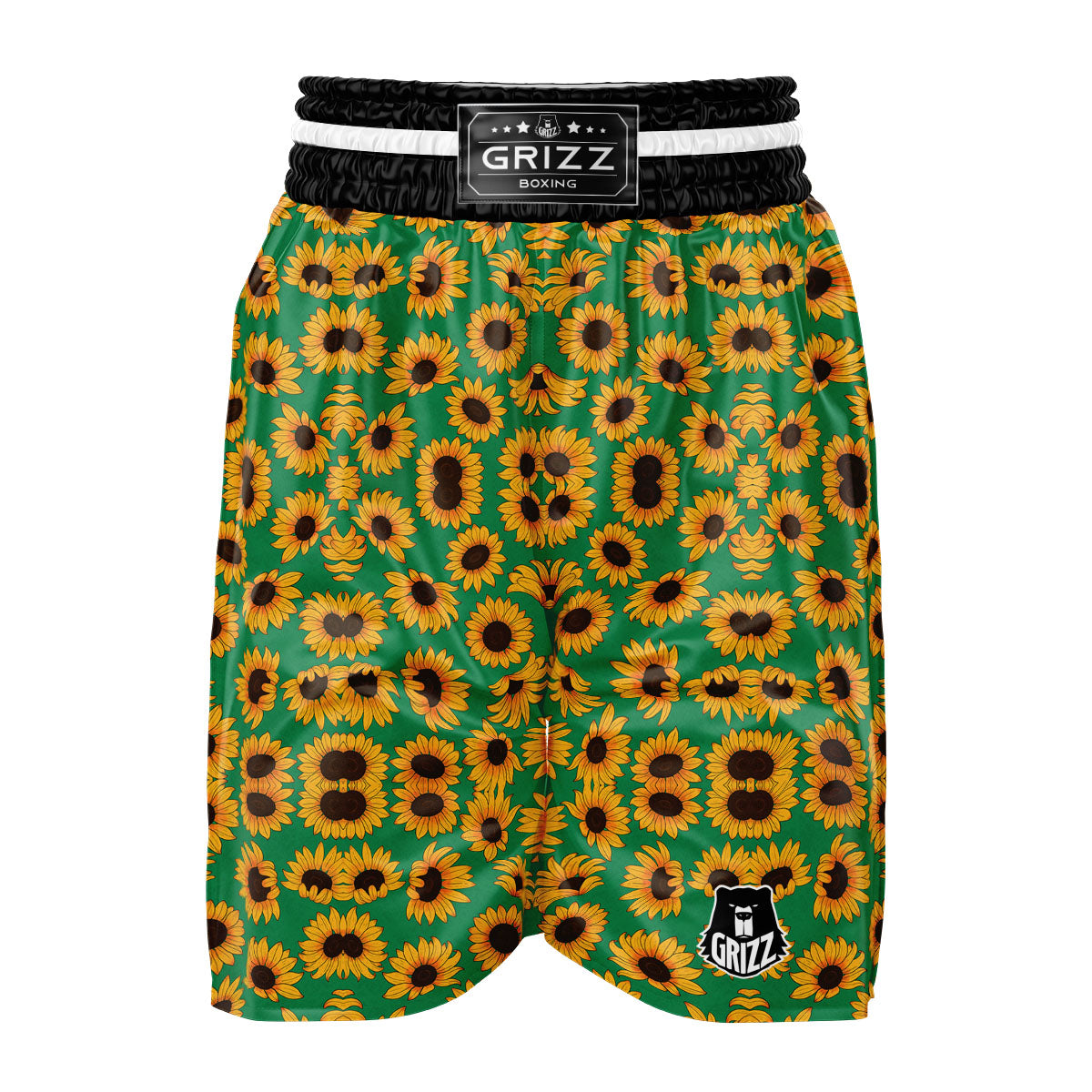 Sunflower Green Print Pattern Boxing Shorts-grizzshop