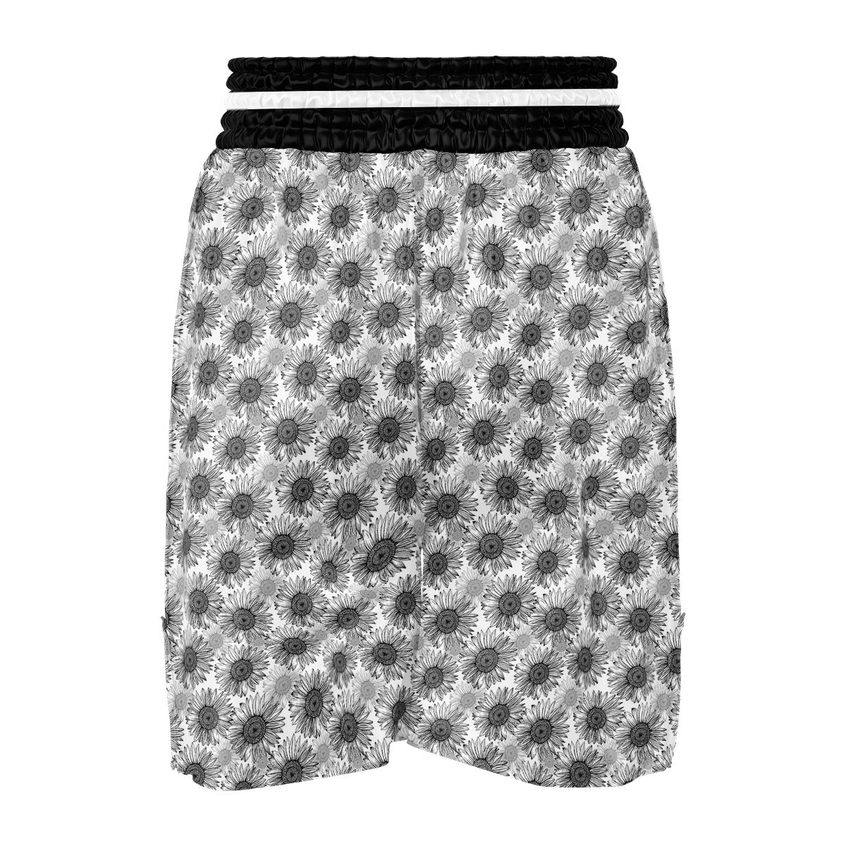 Sunflower Hand Drawn Print Pattern Boxing Shorts-grizzshop