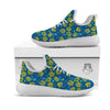 Sunflower Navy Print Pattern White Athletic Shoes-grizzshop