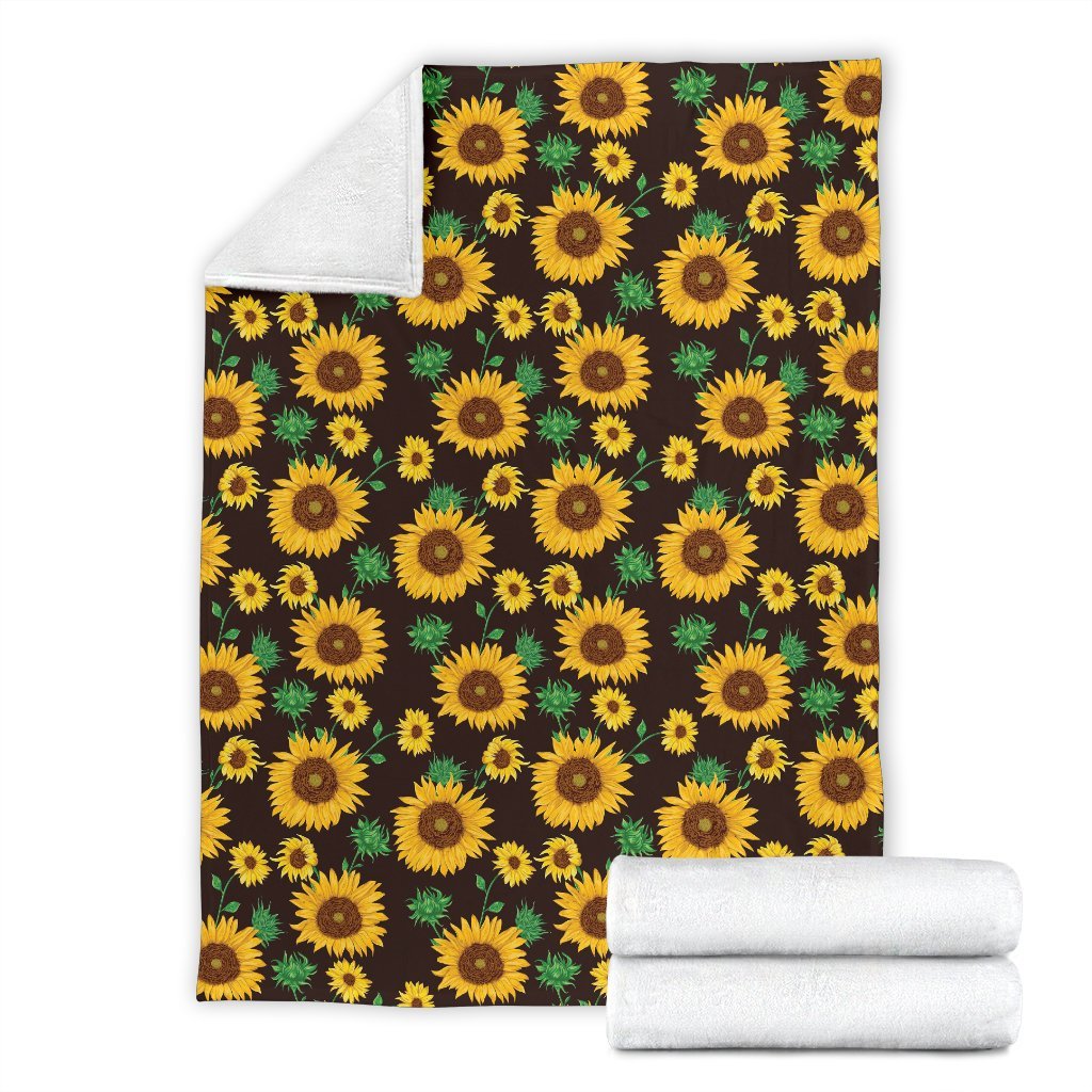 Sunflower Pattern Print Blanket-grizzshop