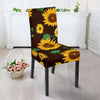 Sunflower Pattern Print Chair Cover-grizzshop