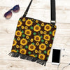 Sunflower Pattern Print Crossbody Bags-grizzshop