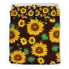 Sunflower Pattern Print Duvet Cover Bedding Set-grizzshop