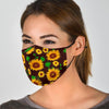 Sunflower Pattern Print Face Mask-grizzshop