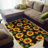 Sunflower Pattern Print Floor Mat-grizzshop