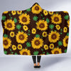 Sunflower Pattern Print Hooded Blanket-grizzshop