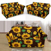 Sunflower Pattern Print Loveseat Cover-grizzshop