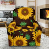 Sunflower Pattern Print Recliner Cover-grizzshop