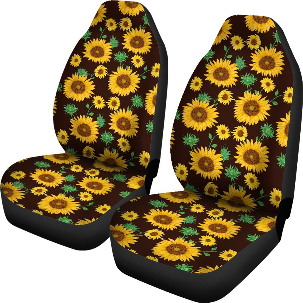 Sunflower Pattern Print Universal Fit Car Seat Cover-grizzshop