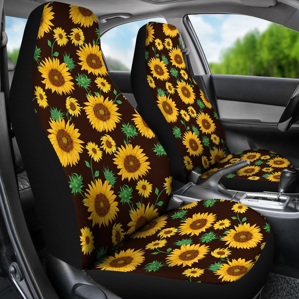 Sunflower Pattern Print Universal Fit Car Seat Cover-grizzshop