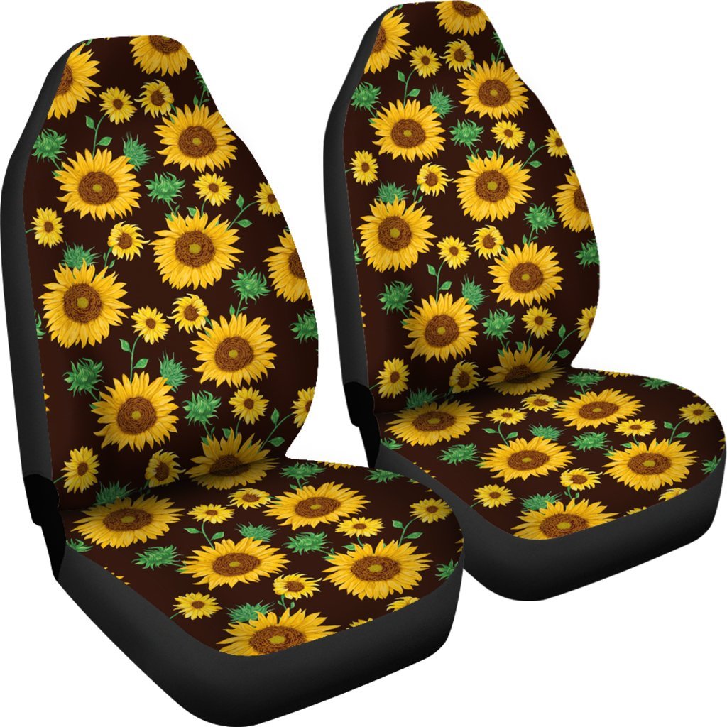 Sunflower Pattern Print Universal Fit Car Seat Cover-grizzshop