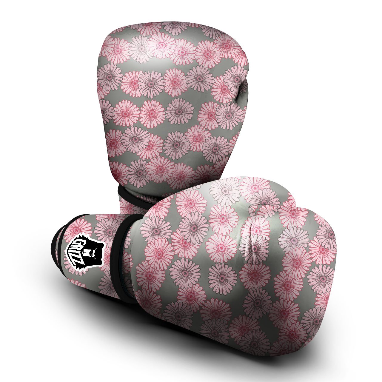 Sunflower Pink Print Pattern Boxing Gloves-grizzshop