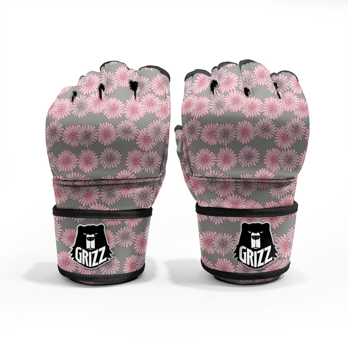 Sunflower Pink Print Pattern MMA Gloves-grizzshop