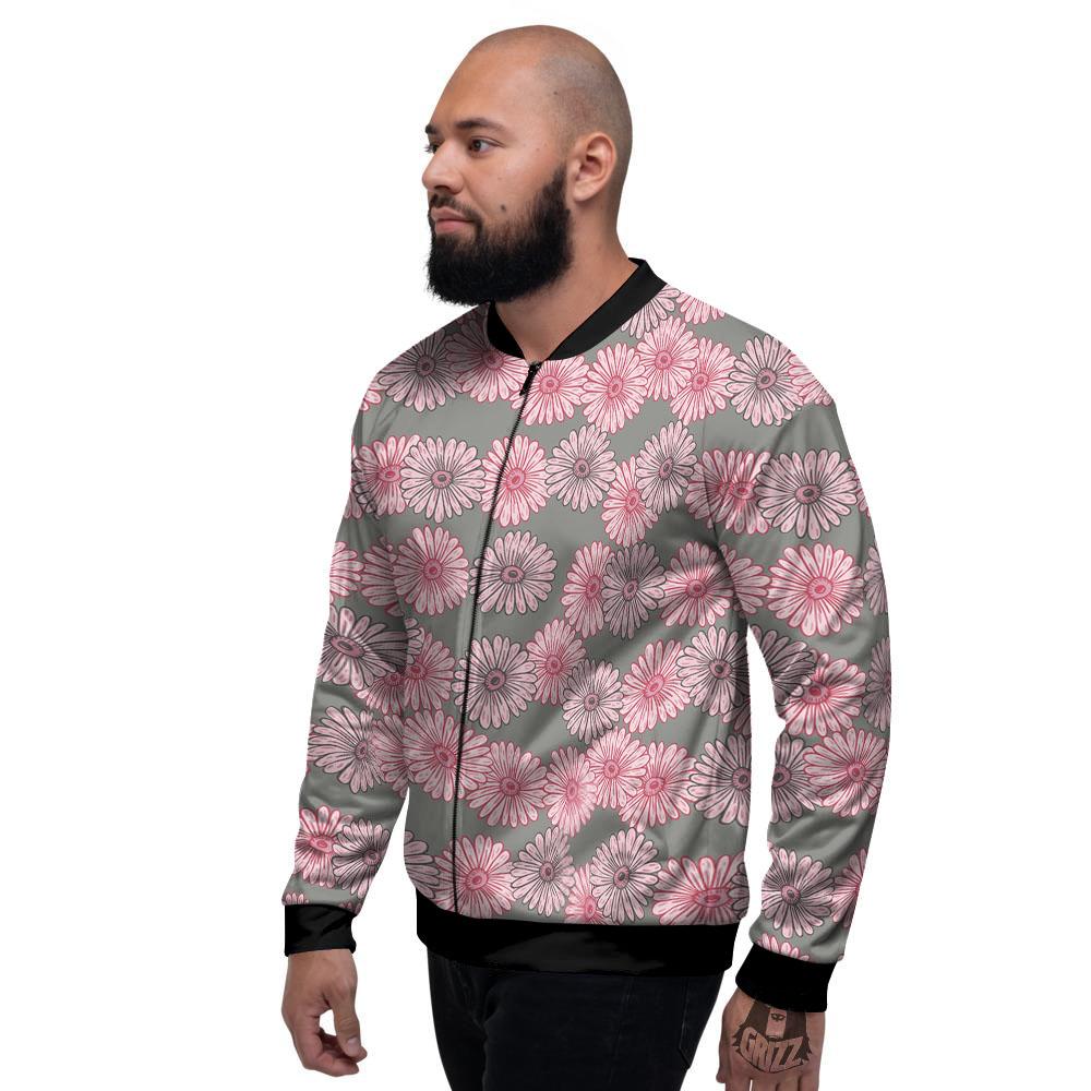 Sunflower Pink Print Pattern Men's Bomber Jacket-grizzshop