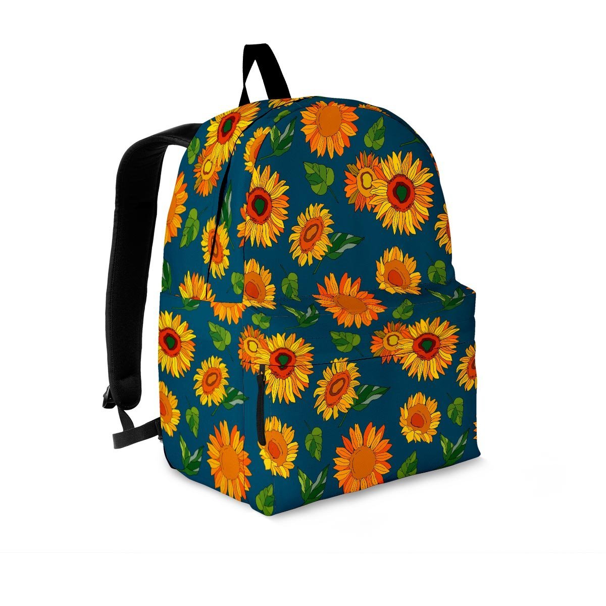 Sunflower Print Backpack-grizzshop