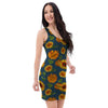 Sunflower Print Bodycon Dress-grizzshop