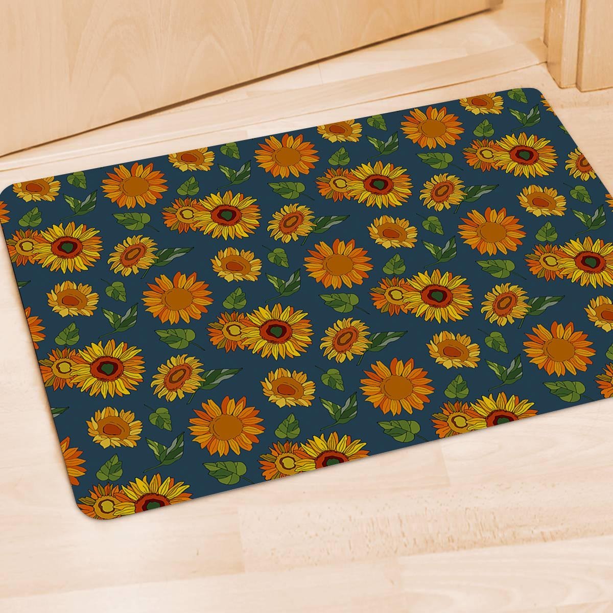 Sunflower Print Door Mat-grizzshop