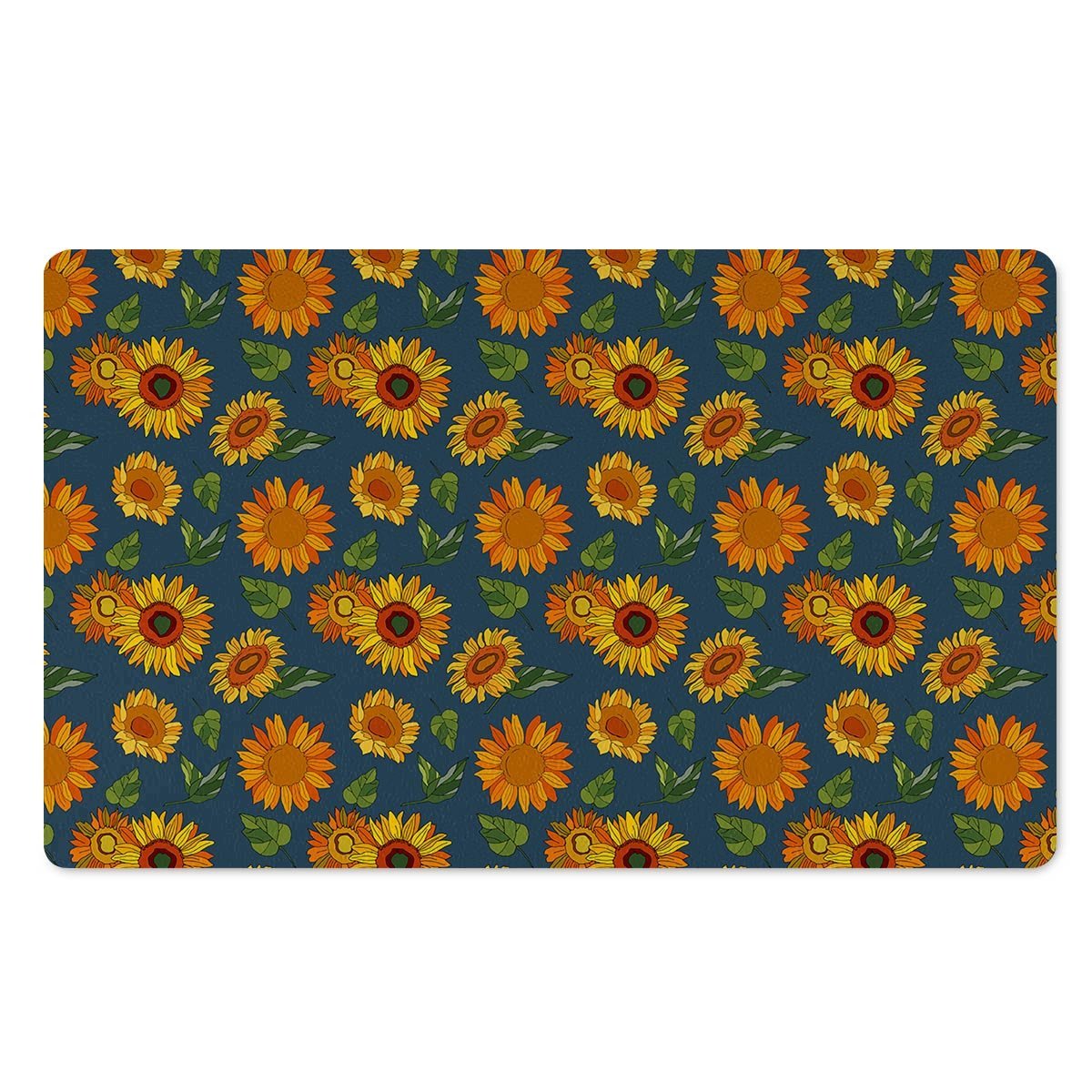 Sunflower Print Door Mat-grizzshop