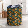 Sunflower Print Laundry Basket-grizzshop