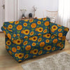 Sunflower Print Loveseat Cover-grizzshop