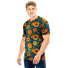 Sunflower Print Men T Shirt-grizzshop