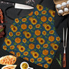 Sunflower Print Men's Apron-grizzshop